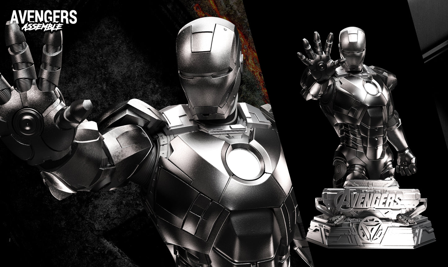 3D Printed 16K MARVEL Fan Made WICKED - Iron Man Bust 1:4 scale Unpainted