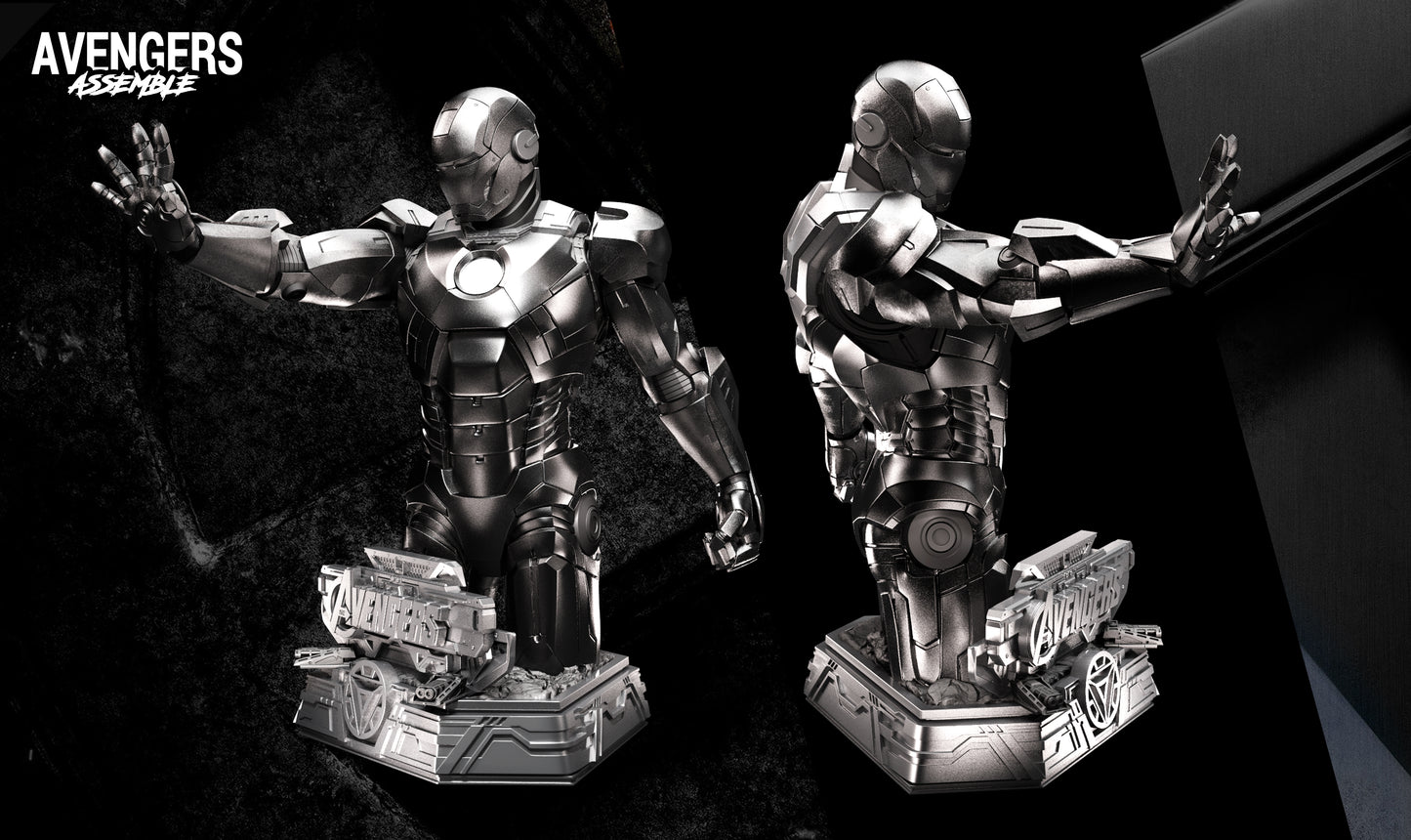3D Printed 16K MARVEL Fan Made WICKED - Iron Man Bust 1:4 scale Unpainted