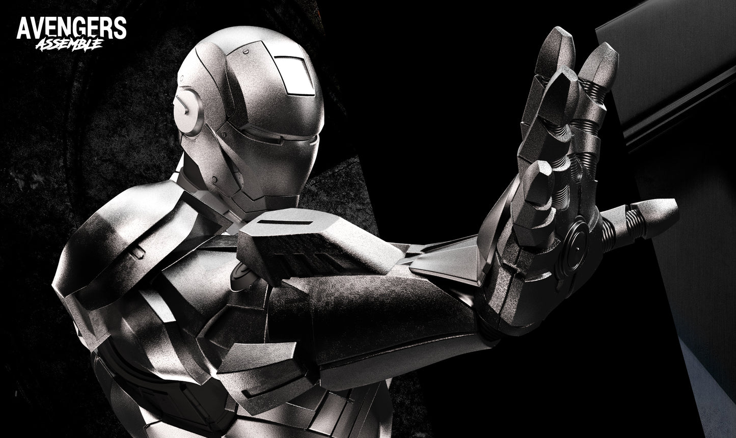 3D Printed 16K MARVEL Fan Made WICKED - Iron Man Bust 1:4 scale Unpainted
