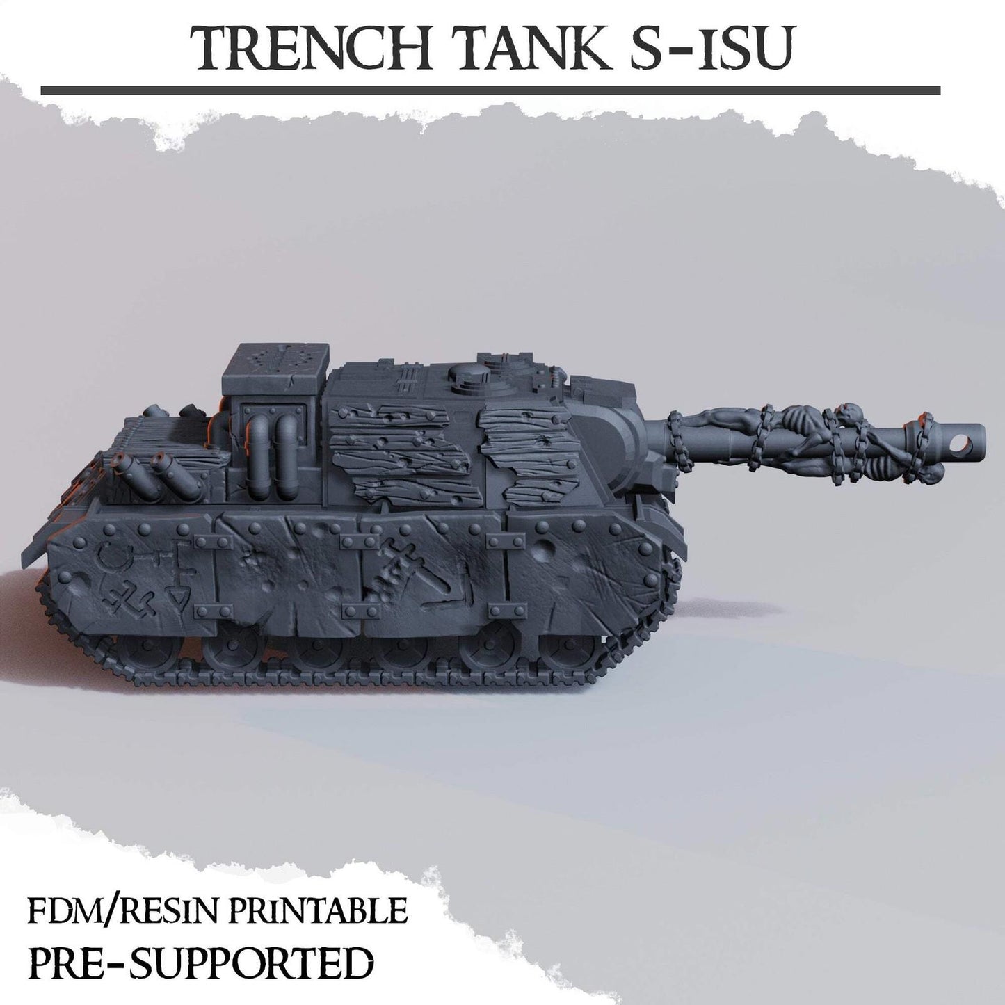 Trench Tank S-ISU Grimdark Diceverse Resin Vehicle Miniature Wargaming