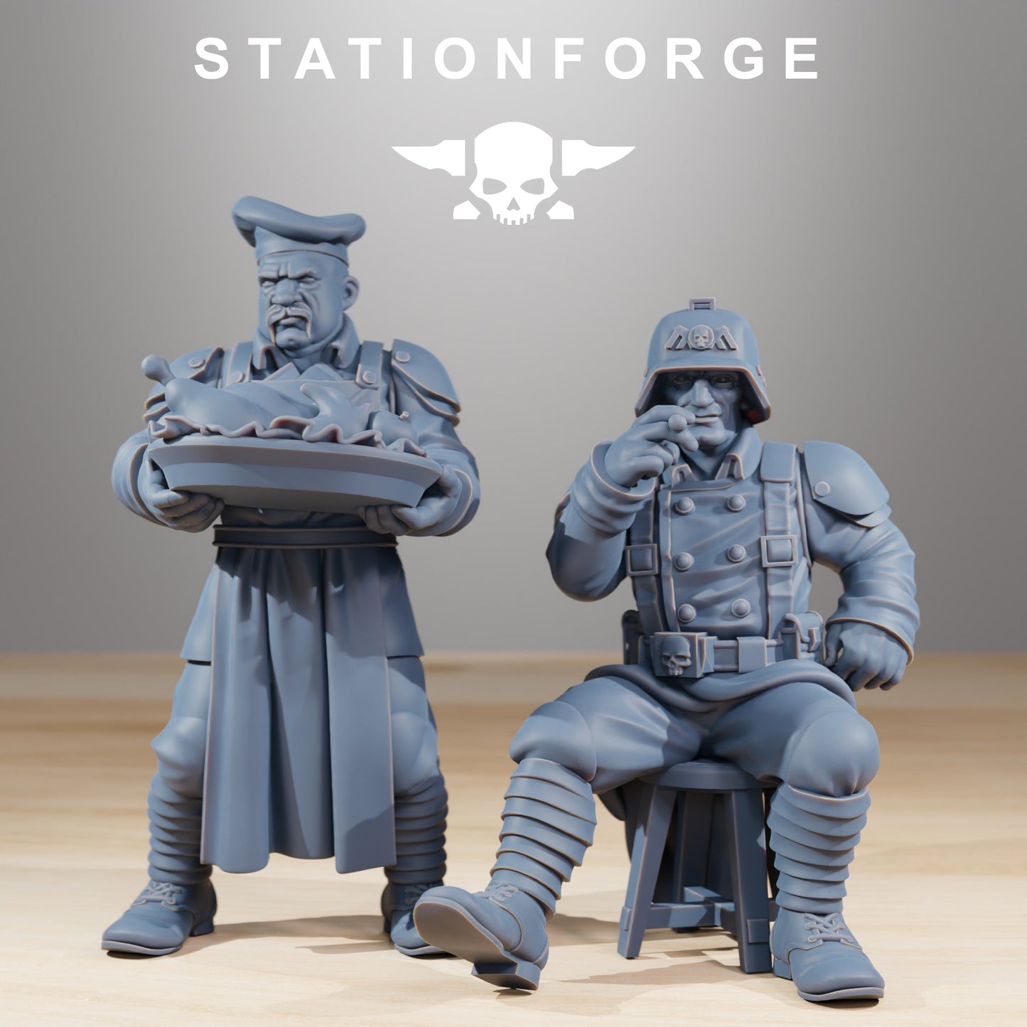 GrimGuard Holiday Feast Station Forge 3D Printed Resin Miniatures
