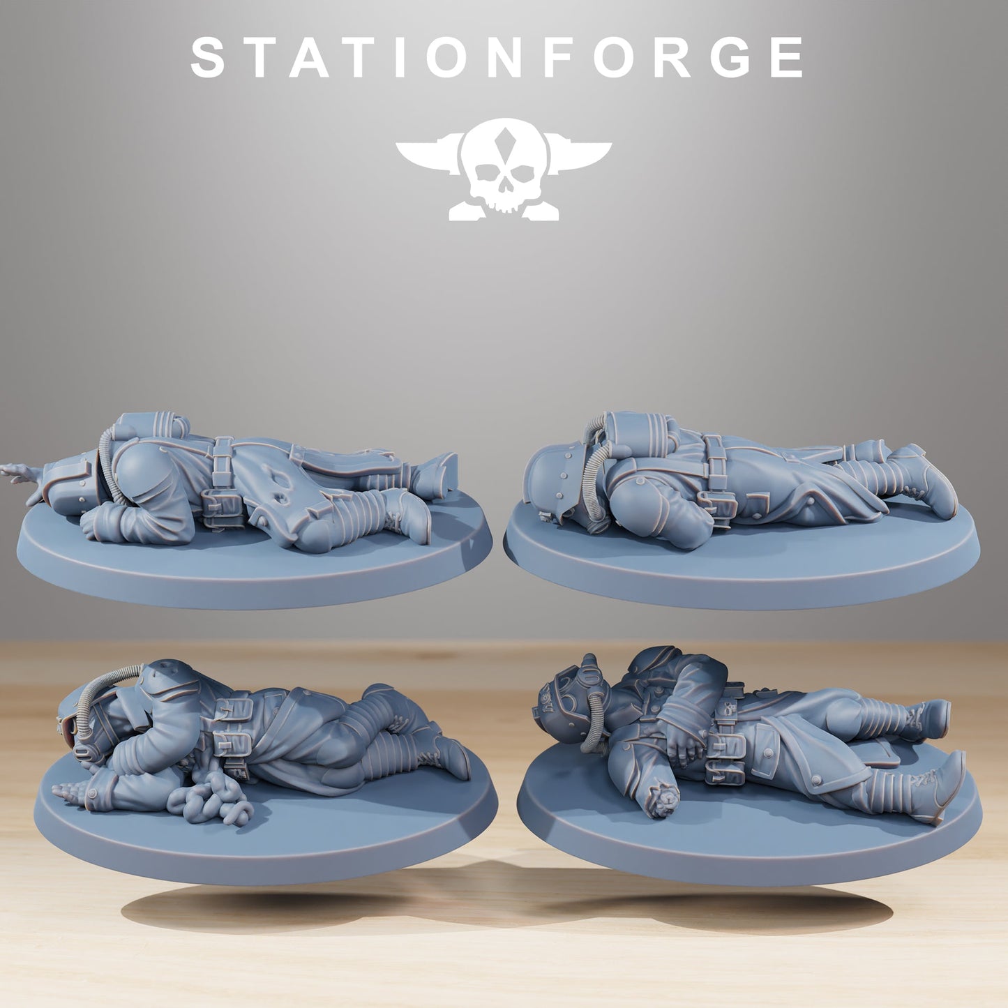 GrimGuard Fallen Troops Wargame Proxy Miniatures StationForge