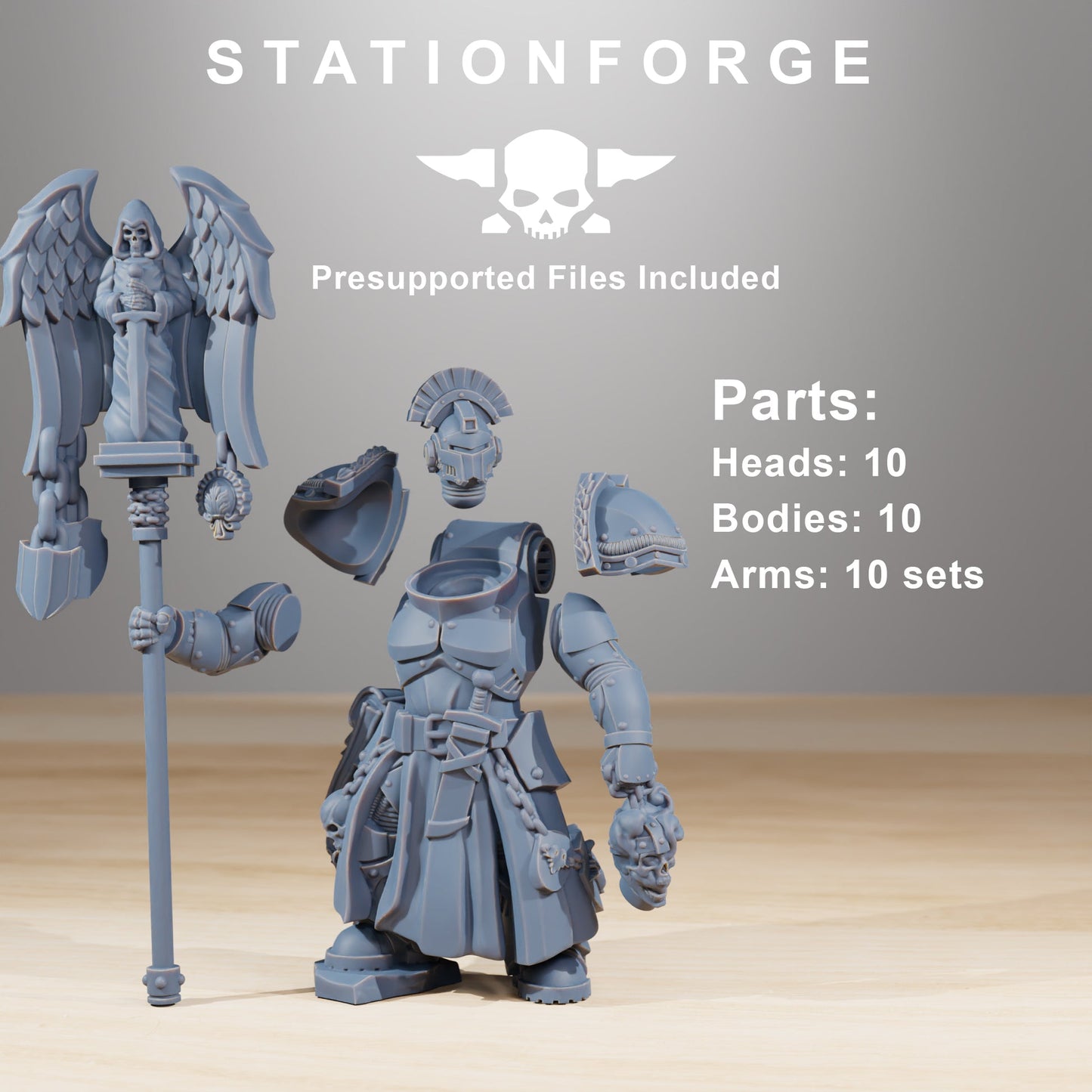Socratis Knights Warband Wargame Proxy Miniatures StationForge