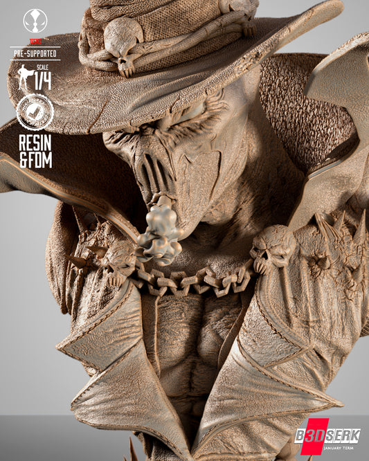 Spawn Gunslinger 3D Printed 16K Unpainted Resin Bust 1:4