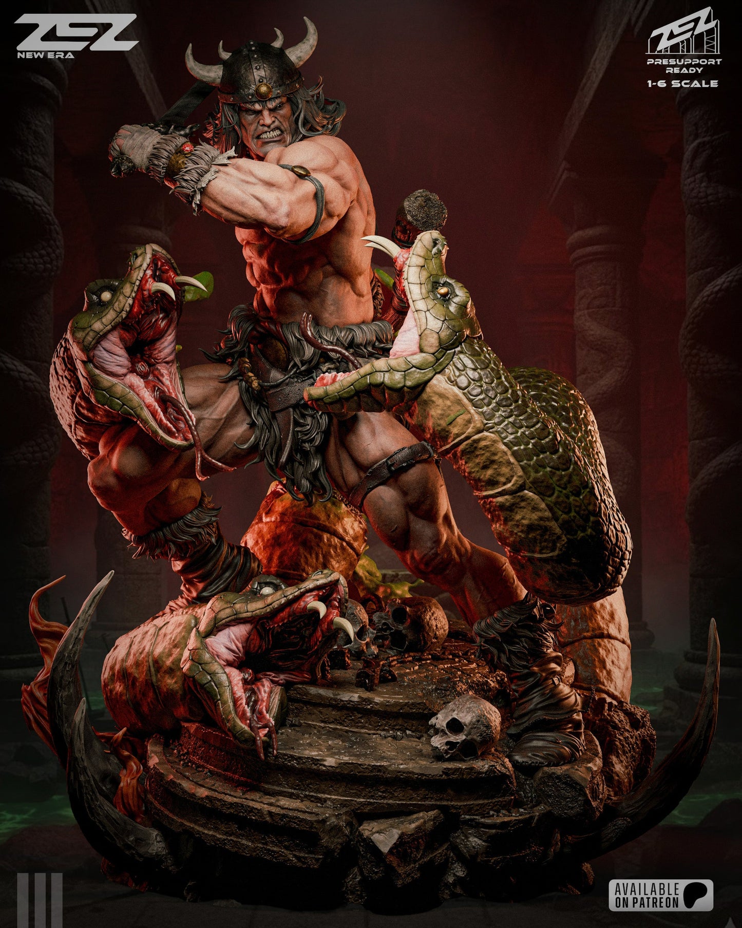 Conan Statue ZEZ Studio 1:6 Fan Art Resin Model Kit