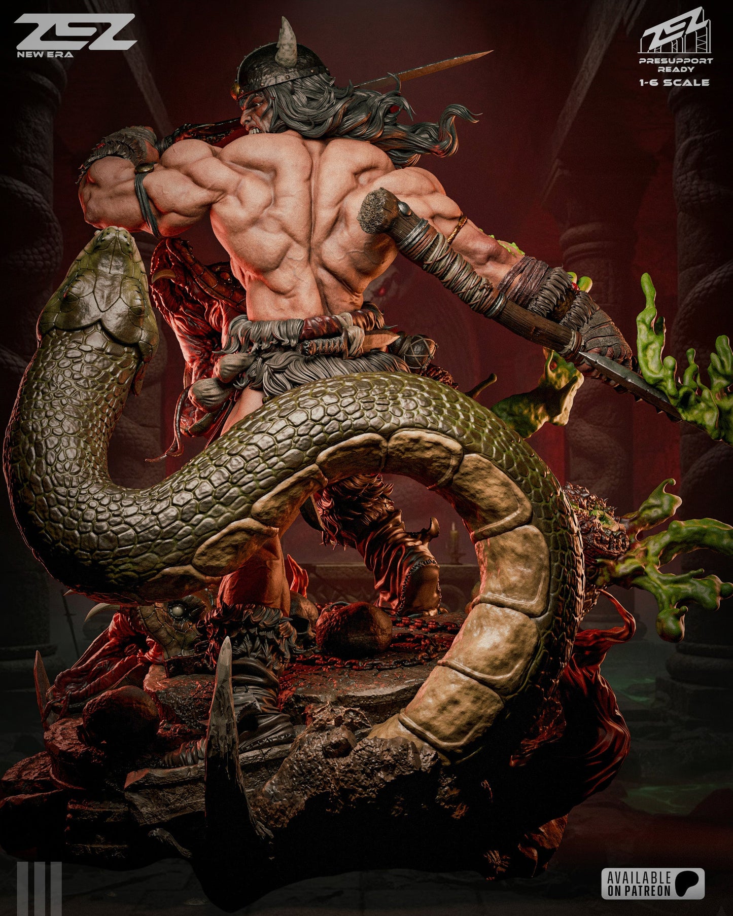 Conan Statue ZEZ Studio 1:6 Fan Art Resin Model Kit