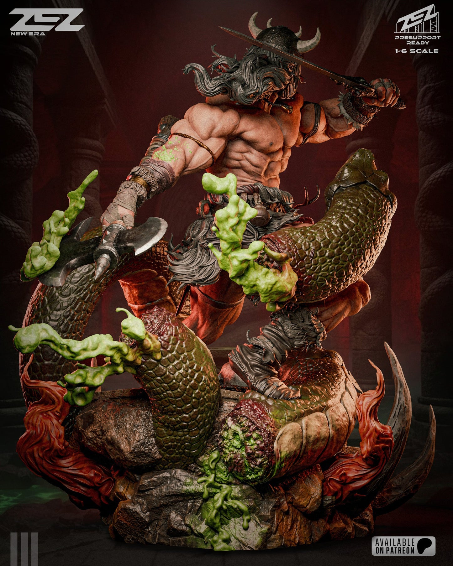 Conan Statue ZEZ Studio 1:6 Fan Art Resin Model Kit