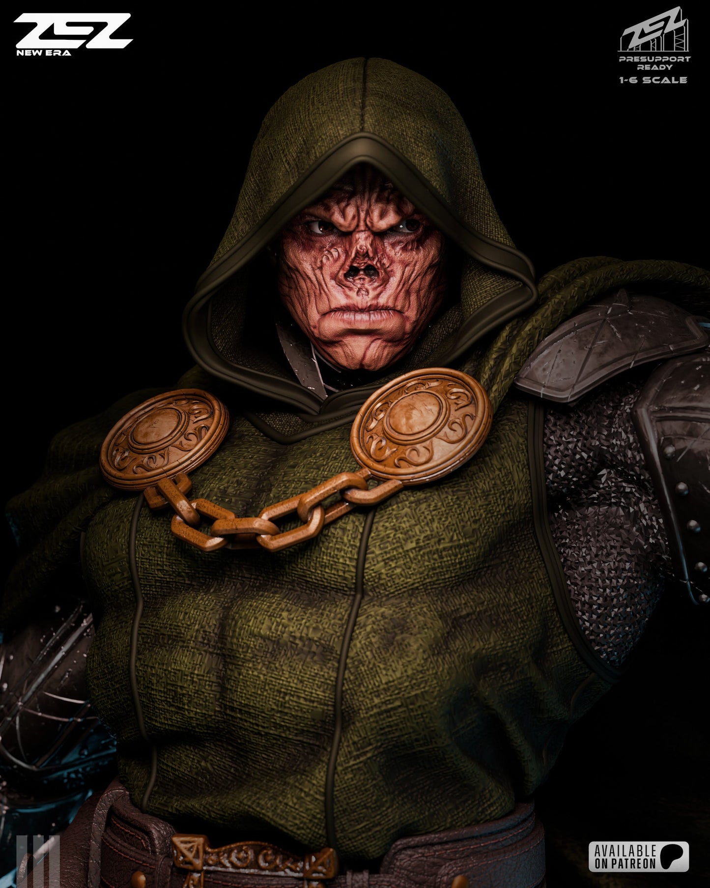 Dr Doom (ZEZ) - 3D Printed Fan Art Model Kit 1:6 Scale