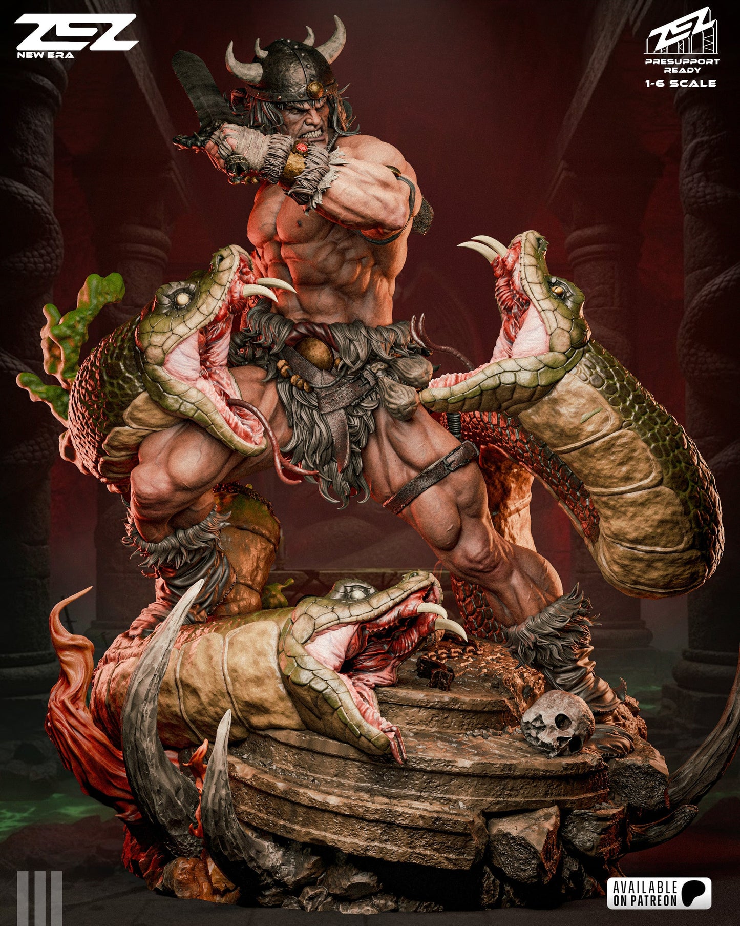 Conan Statue ZEZ Studio 1:6 Fan Art Resin Model Kit