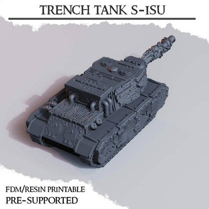 Trench Tank S-ISU Grimdark Diceverse Resin Vehicle Miniature Wargaming