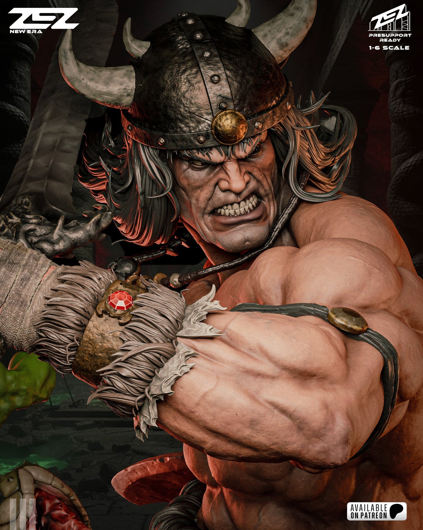 Conan Statue ZEZ Studio 1:6 Fan Art Resin Model Kit