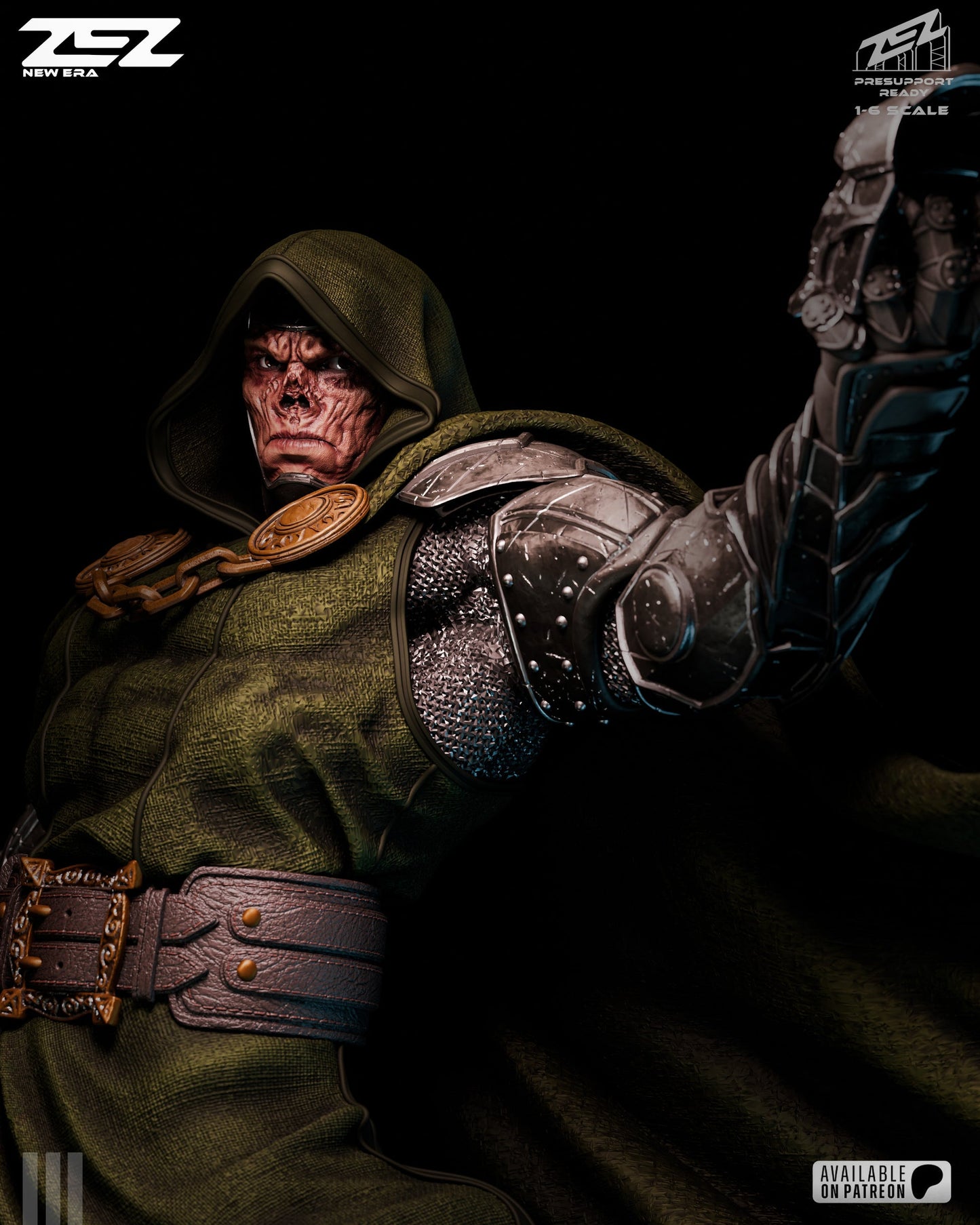 Dr Doom (ZEZ) - 3D Printed Fan Art Model Kit 1:6 Scale