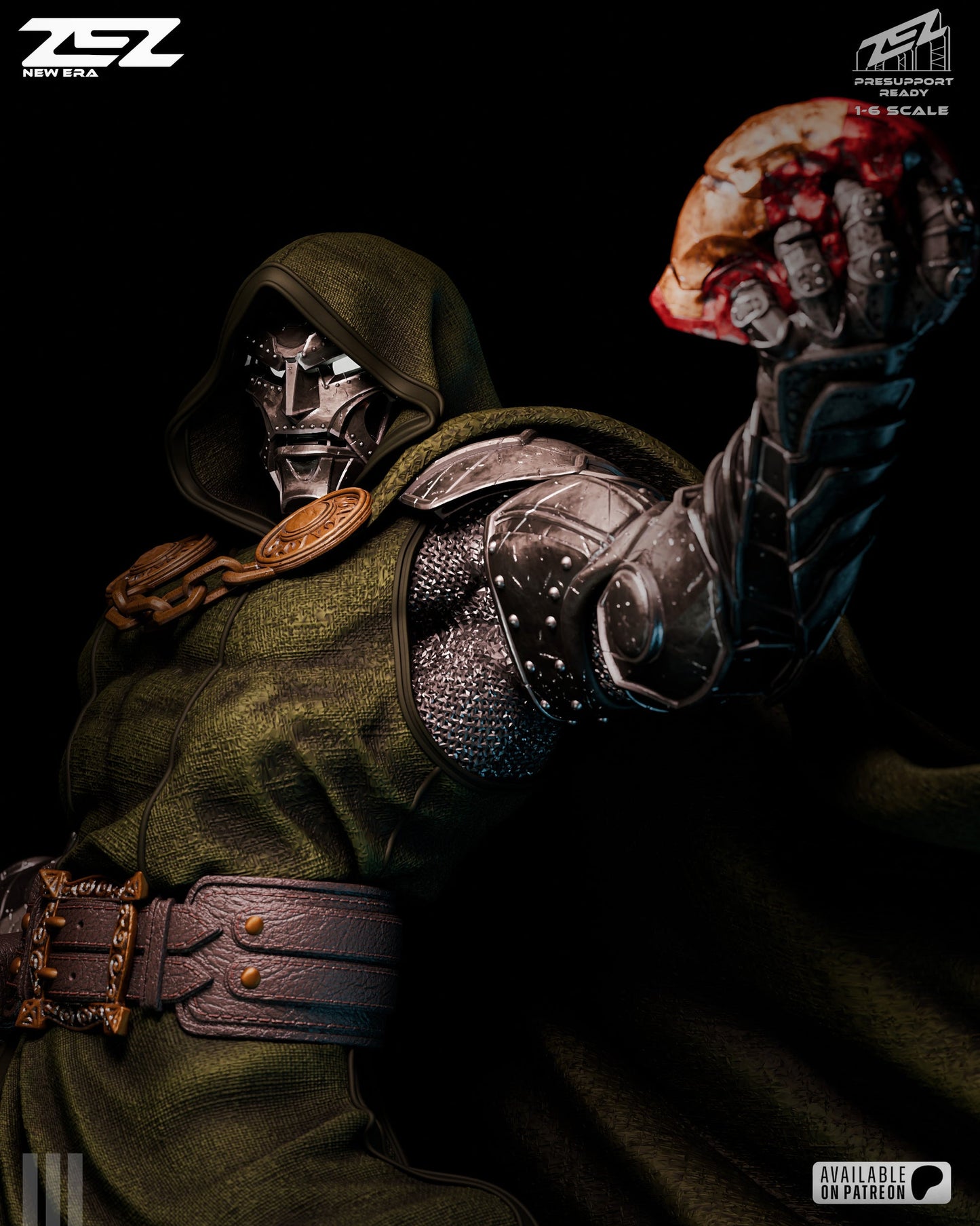 Dr Doom (ZEZ) - 3D Printed Fan Art Model Kit 1:6 Scale