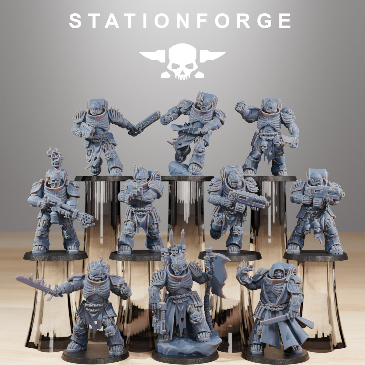 Socratis Doom Reapers StationForge 10x 3D Printed Resin Miniatures 32mm
