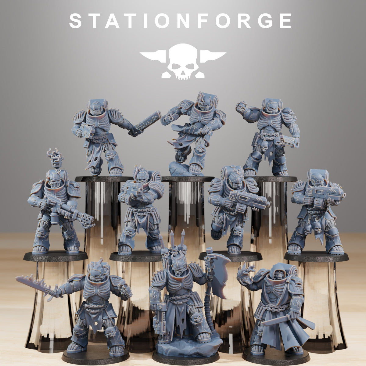 Socratis Doom Reapers StationForge 10x 3D Printed Resin Miniatures 32mm