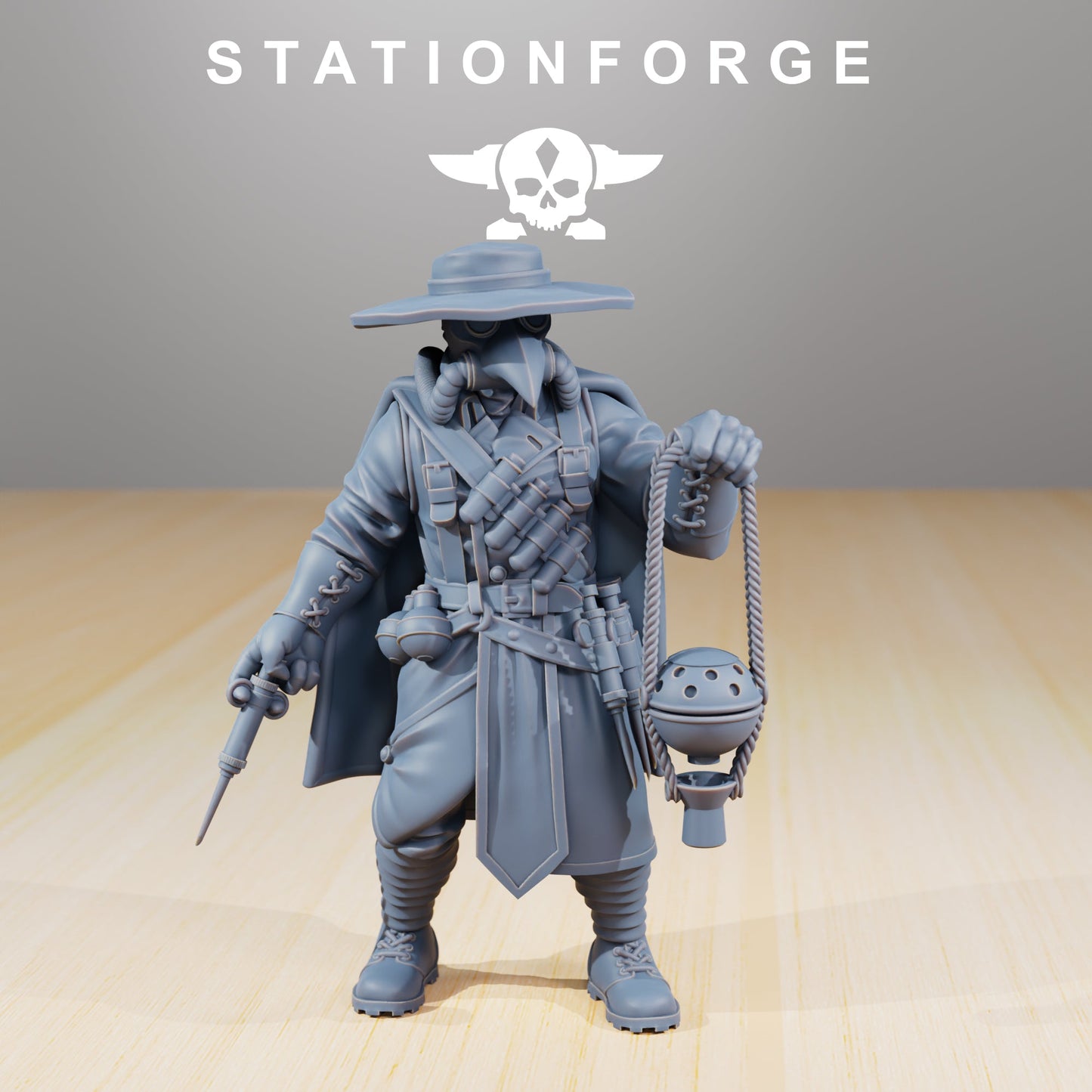 3x Grimguard Plague Doctor Proxy Miniatures Army StationForge