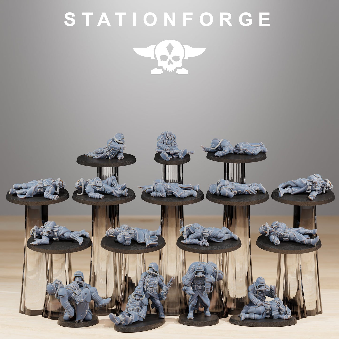 GrimGuard Fallen Troops Wargame Proxy Miniatures StationForge