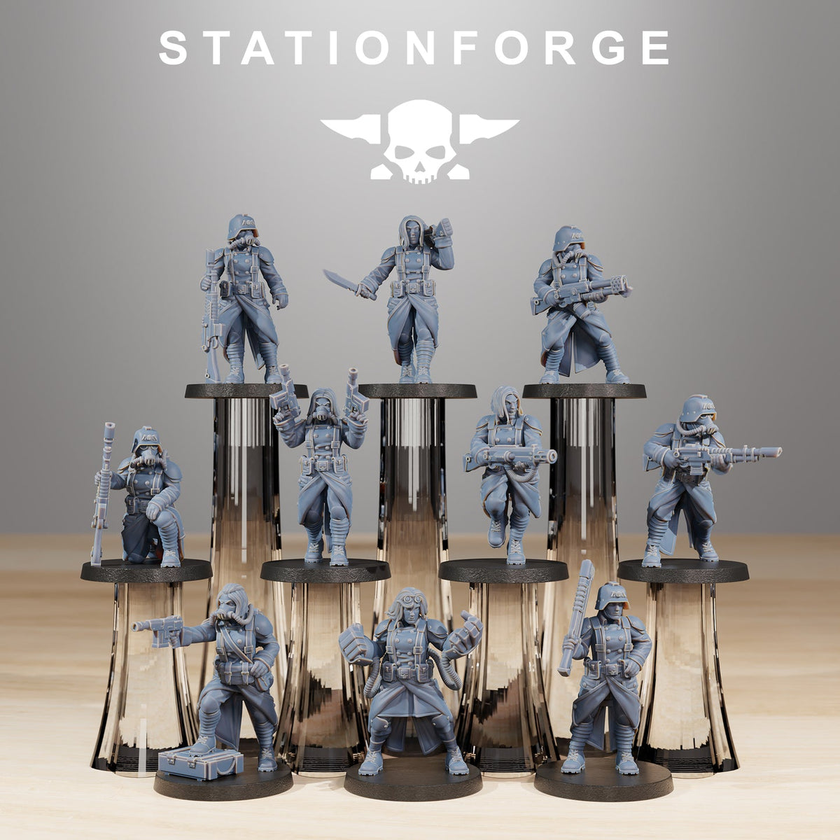 GrimGuard Sisters of War StationForge 3D Printed Resin Miniatures Wargaming