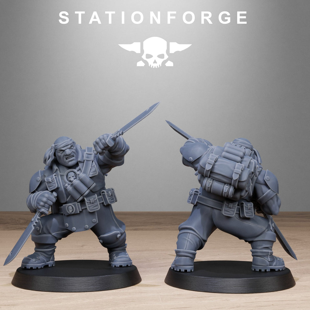 GrimGuard Jungle Fighter Mutants StationForge 3D Printed Resin Miniatures