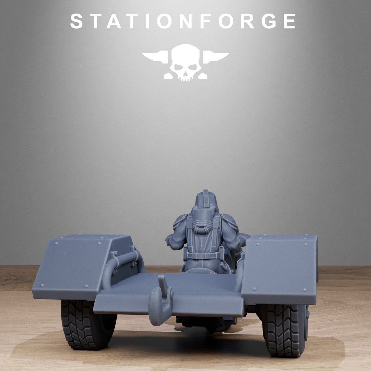 GrimGuard Support Vehicles StationForge 32mm 16K Resin 2 Vehicles + 10 Crew