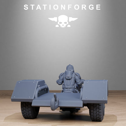 GrimGuard Support Vehicles StationForge 32mm 16K Resin 2 Vehicles + 10 Crew