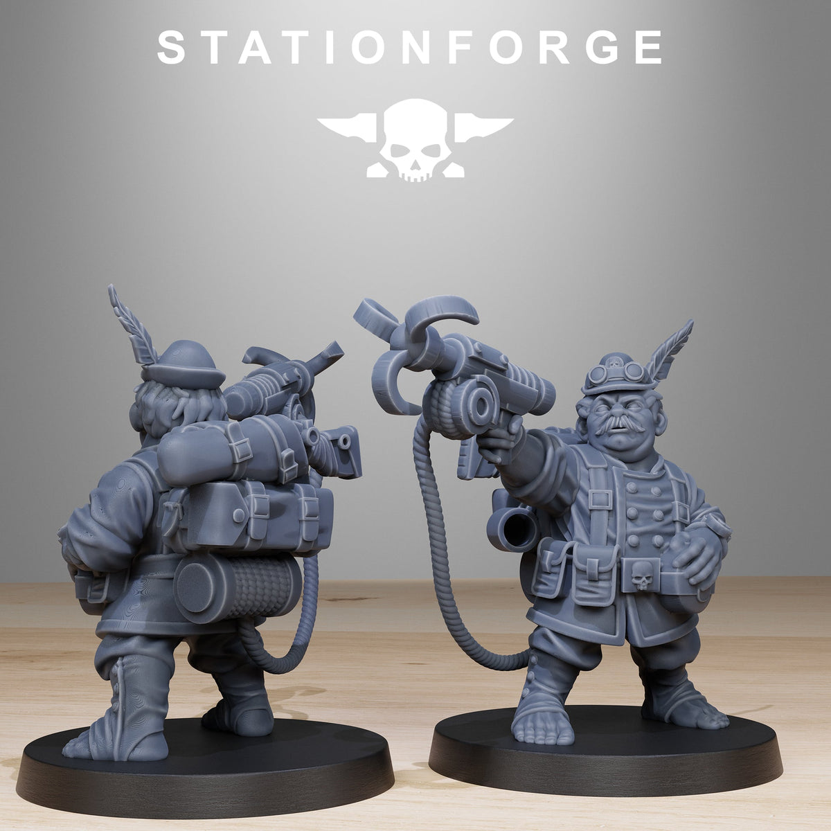 GrimGuard Skulldart Trappers Station Forge 32mm Resin Miniatures Unpainted