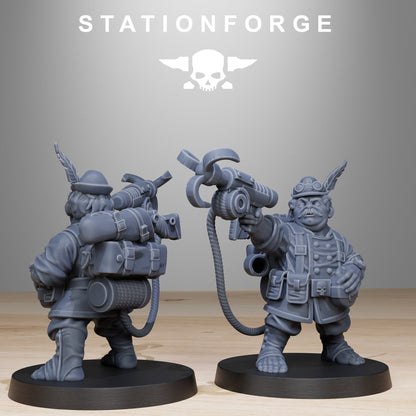 GrimGuard Skulldart Trappers Station Forge 32mm Resin Miniatures Unpainted