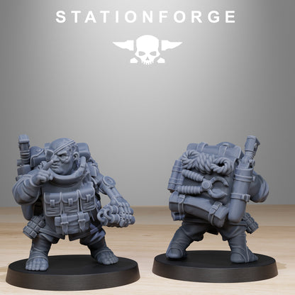 GrimGuard Skulldart Trappers Station Forge 32mm Resin Miniatures Unpainted