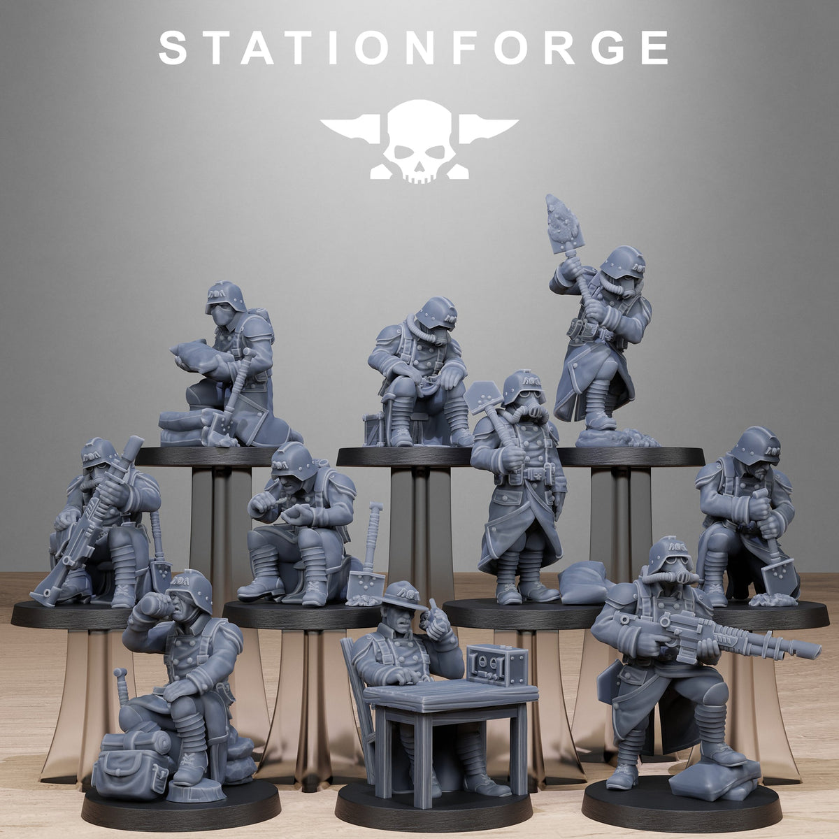 GrimGuard Chill Squad StationForge 32mm 16K Resin 10 Miniatures