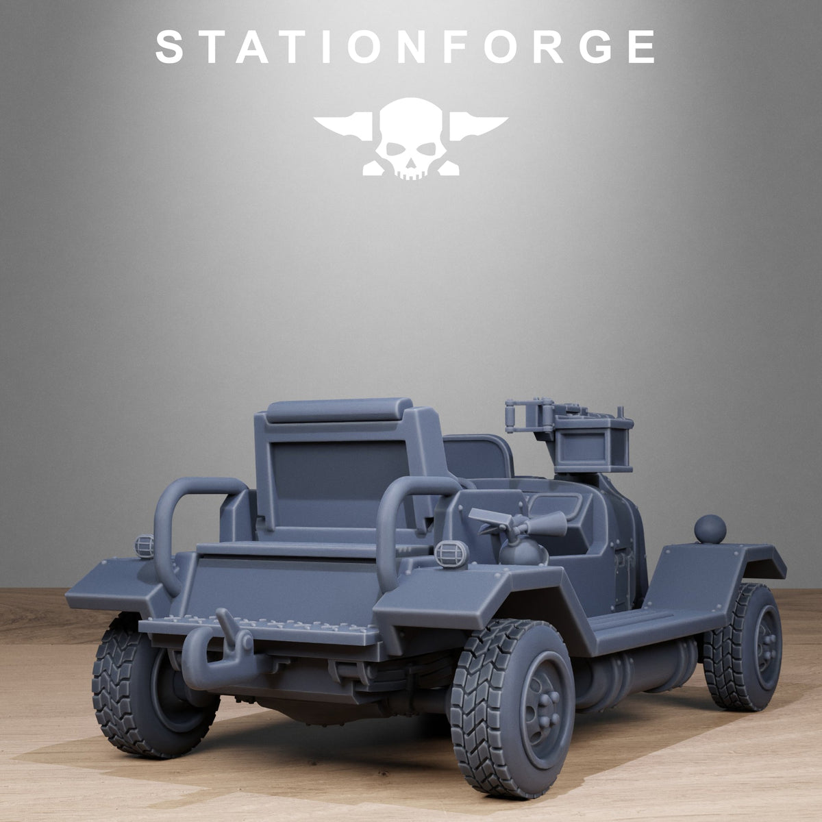 GrimGuard Support Vehicles StationForge 32mm 16K Resin 2 Vehicles + 10 Crew