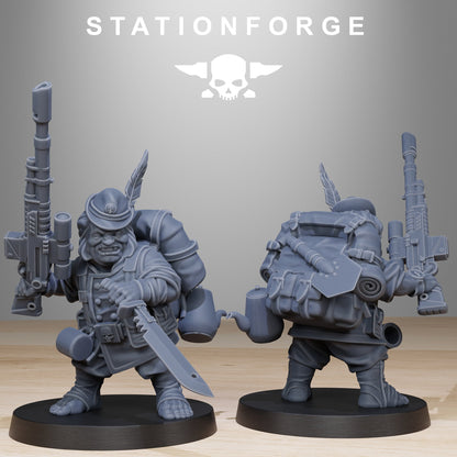 GrimGuard Skulldart Trappers Station Forge 32mm Resin Miniatures Unpainted
