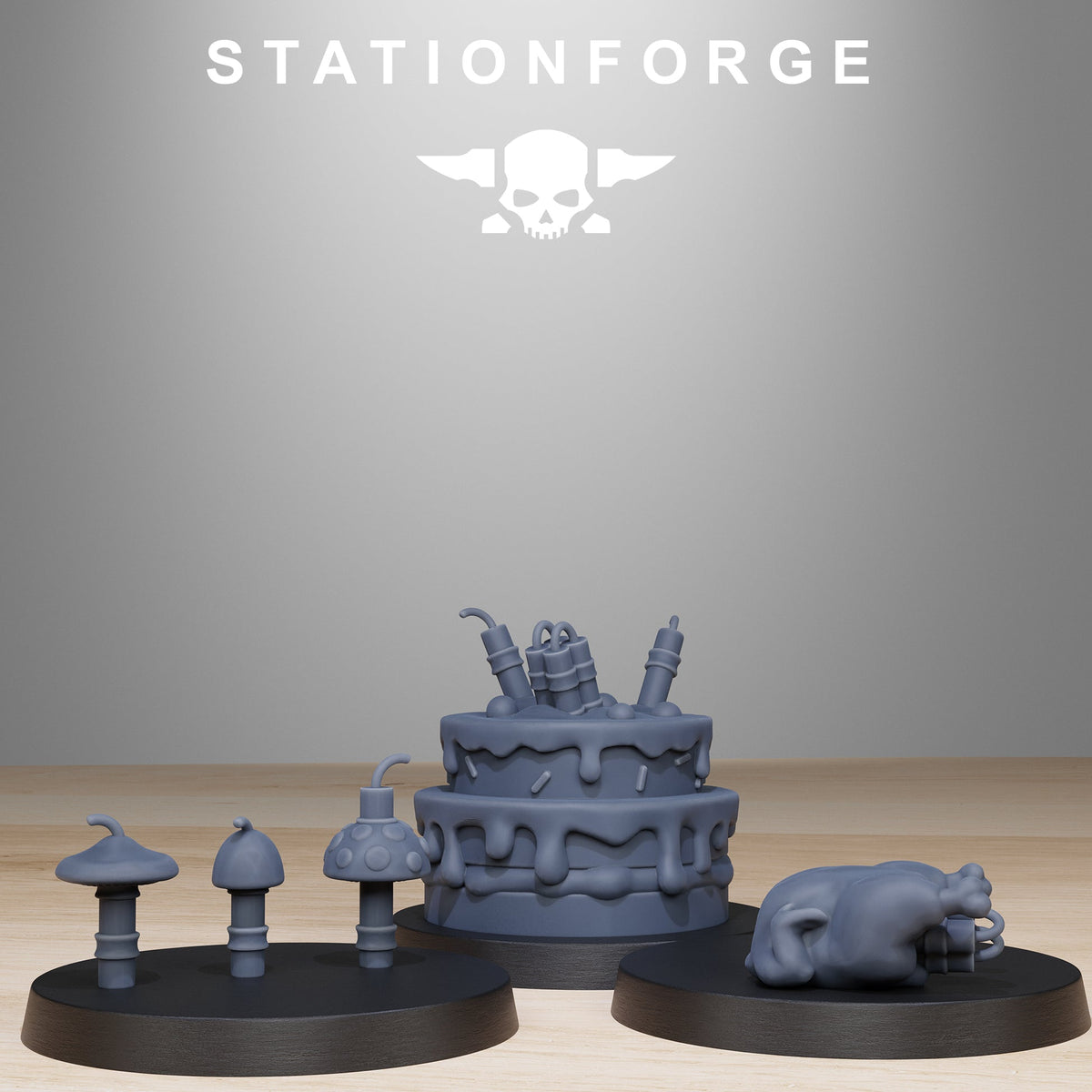 GrimGuard Skulldart Trappers Station Forge 32mm Resin Miniatures Unpainted