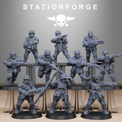 FreeGuard Infantry StationForge 32mm 16K Resin 10 Miniatures