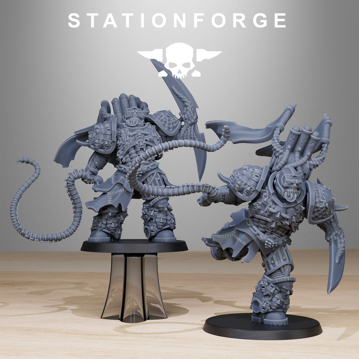 2x Corrupted Socratis Punisher StationForge 32mm 16K Resin Miniatures