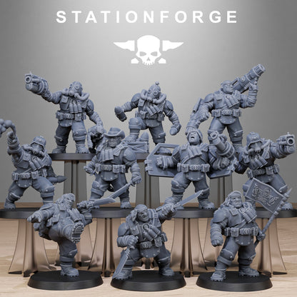 GrimGuard Jungle Fighter Mutants StationForge 3D Printed Resin Miniatures