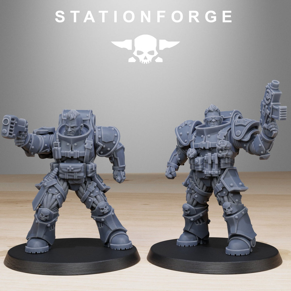 Socratis Light Reinforcement StationForge 32mm 16K Resin 10 Miniatures