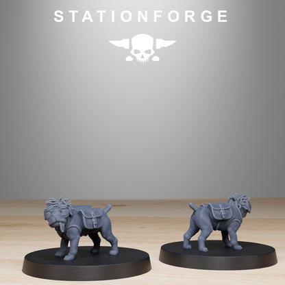 GrimGuard Skulldart Trappers Station Forge 32mm Resin Miniatures Unpainted