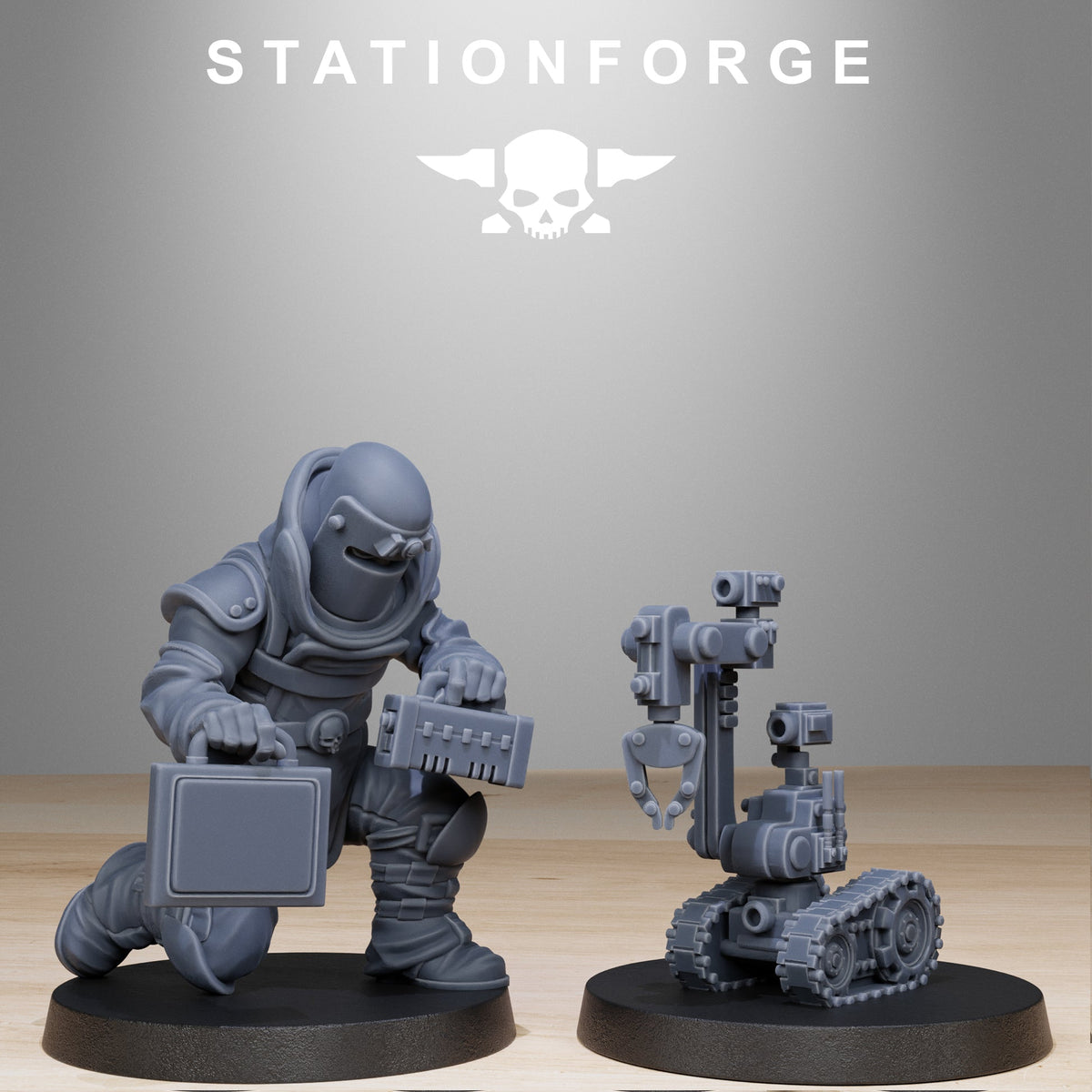 GrimGuard Bomb Squad StationForge 3D Printed Resin 32mm 10-Man Set