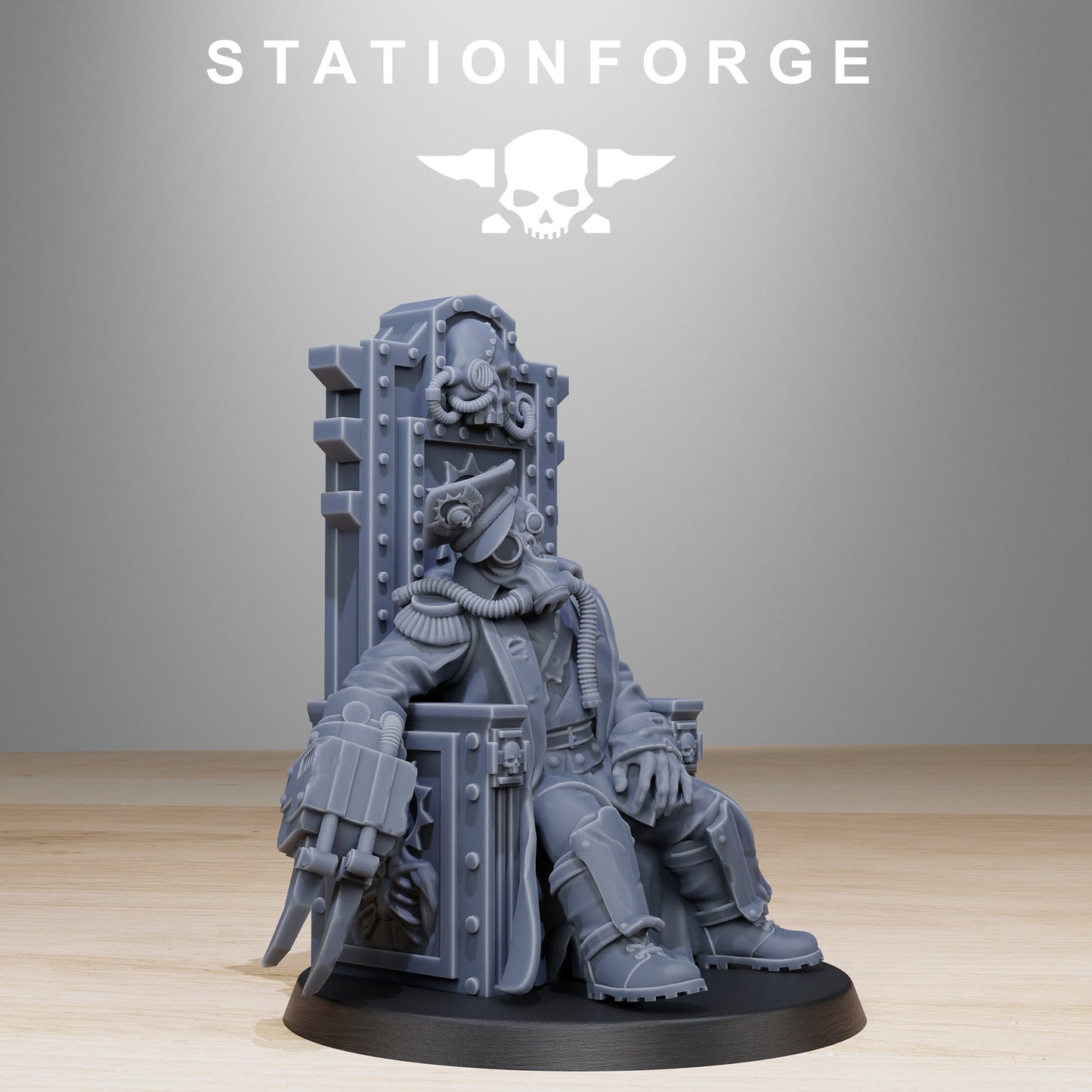GrimGuard Fallen Commisar Officer Wargame Proxy Miniatures StationForge
