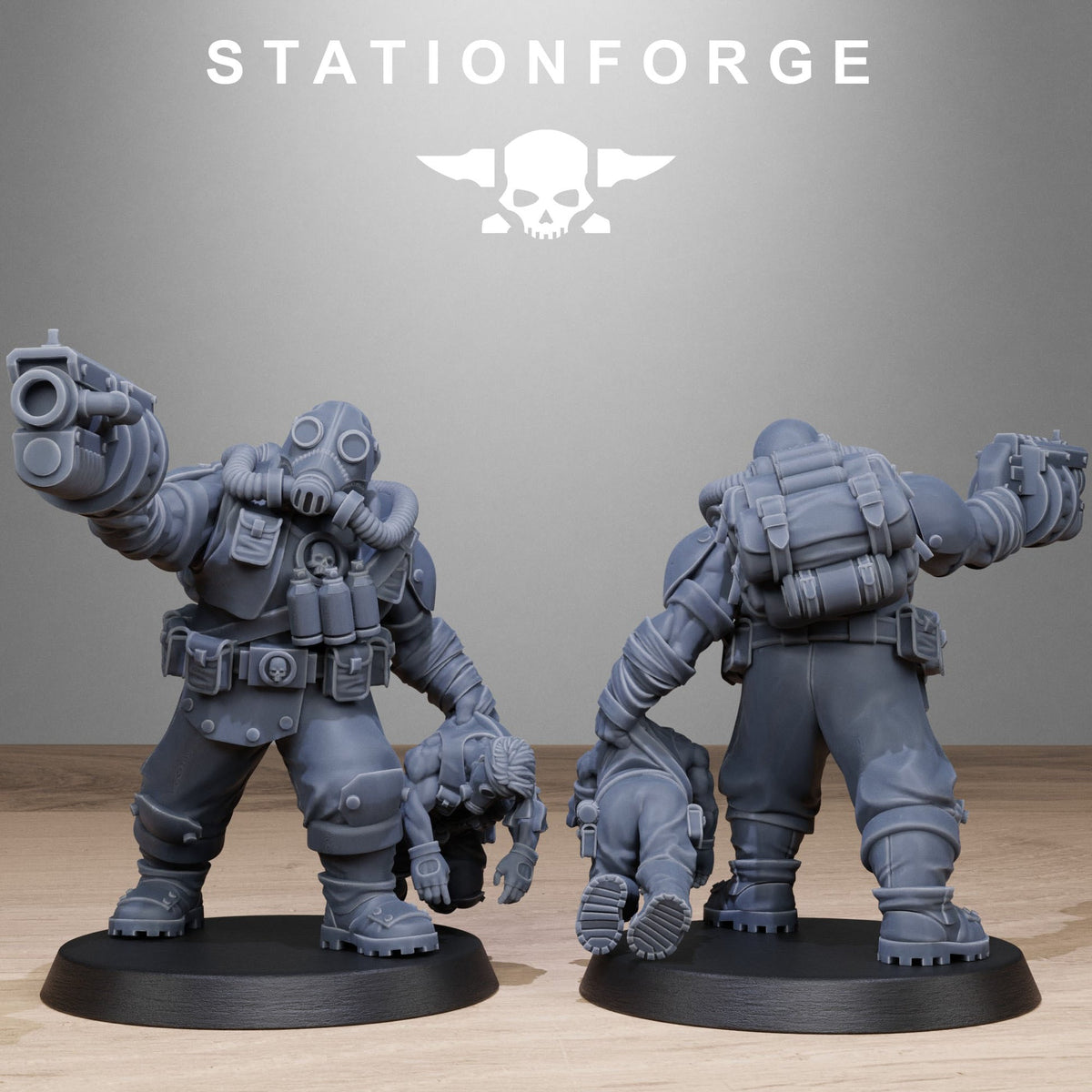GrimGuard Jungle Fighter Mutants StationForge 3D Printed Resin Miniatures