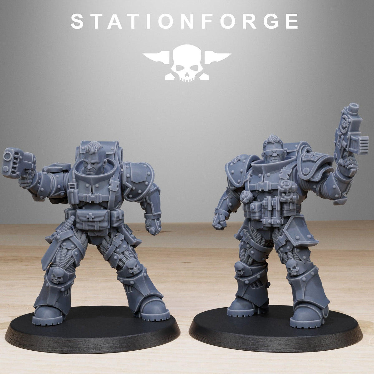 Socratis Light Reinforcement StationForge 32mm 16K Resin 10 Miniatures