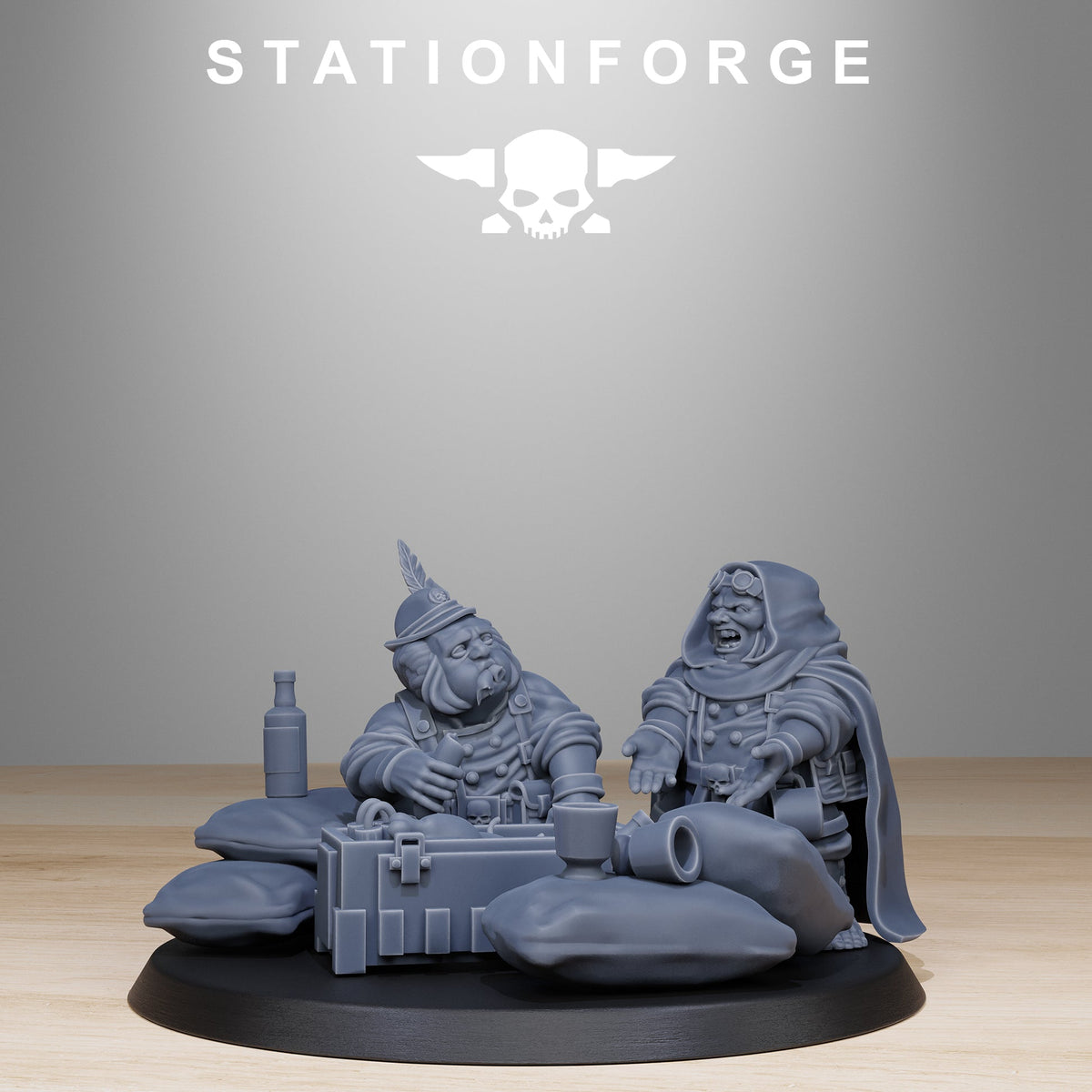 GrimGuard Skulldart Trappers Station Forge 32mm Resin Miniatures Unpainted
