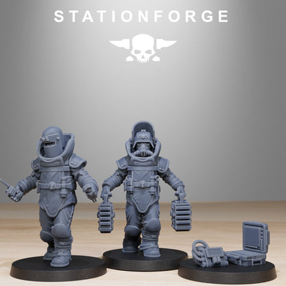 GrimGuard Bomb Squad StationForge 3D Printed Resin 32mm 10-Man Set