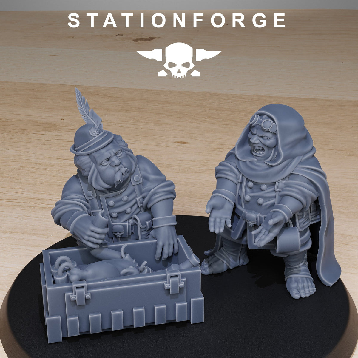 GrimGuard Skulldart Trappers Station Forge 32mm Resin Miniatures Unpainted
