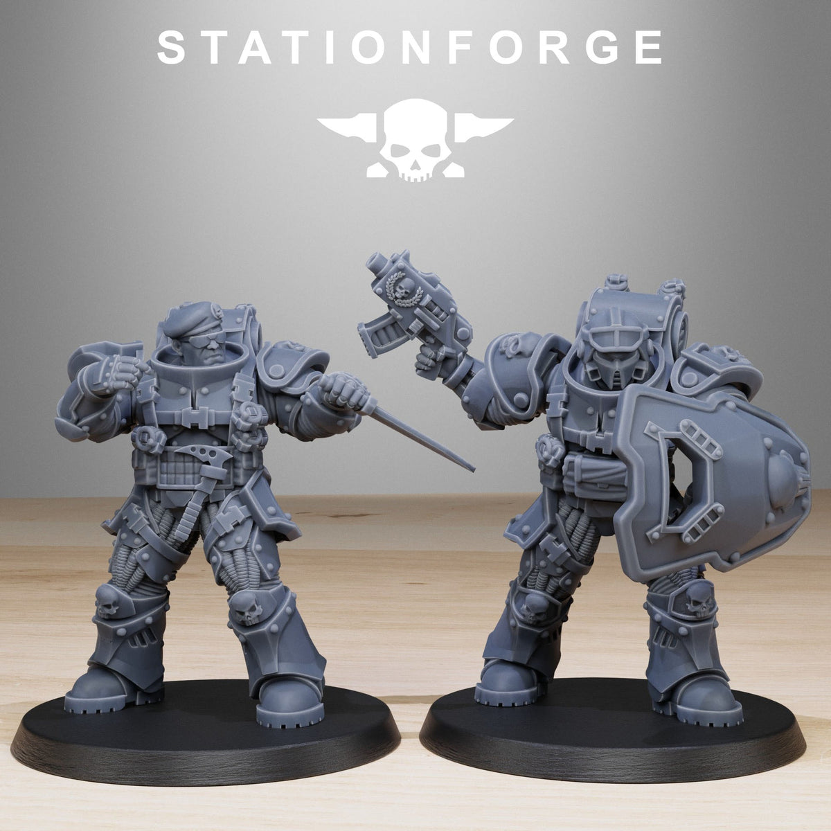 Socratis Light Reinforcement StationForge 32mm 16K Resin 10 Miniatures