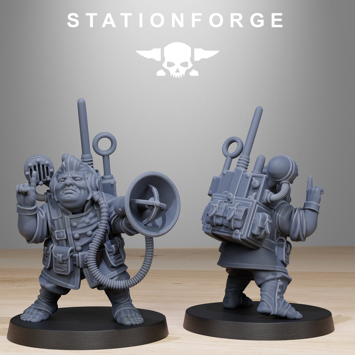 GrimGuard Skulldart Trappers Station Forge 32mm Resin Miniatures Unpainted