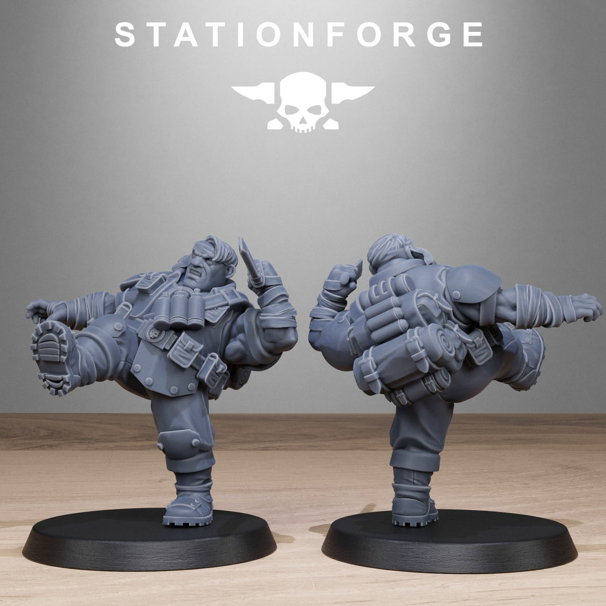 GrimGuard Jungle Fighter Mutants StationForge 3D Printed Resin Miniatures