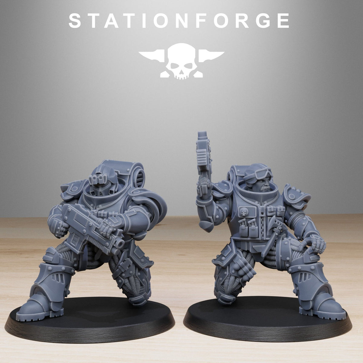 Socratis Light Reinforcement StationForge 32mm 16K Resin 10 Miniatures