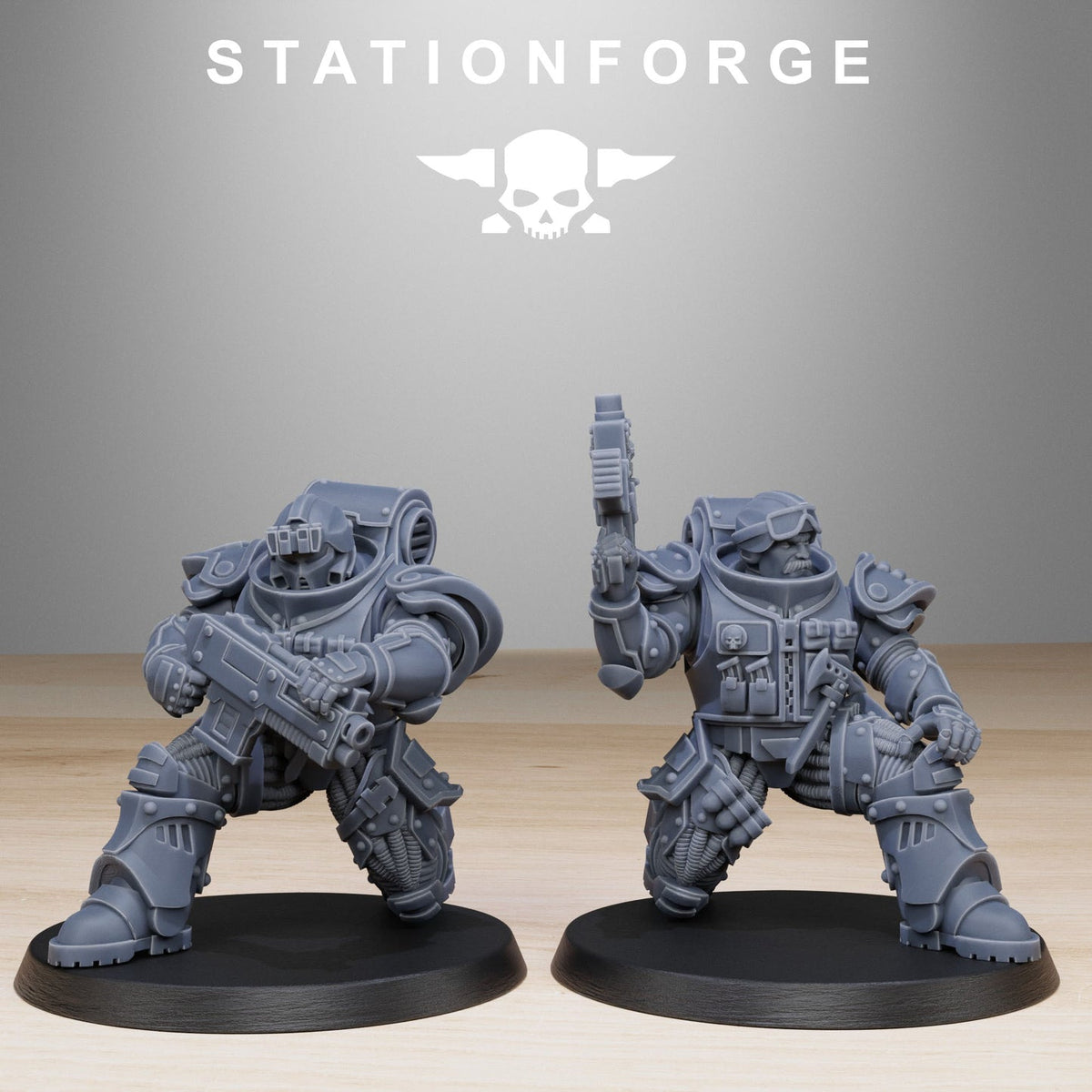 Socratis Light Reinforcement StationForge 32mm 16K Resin 10 Miniatures