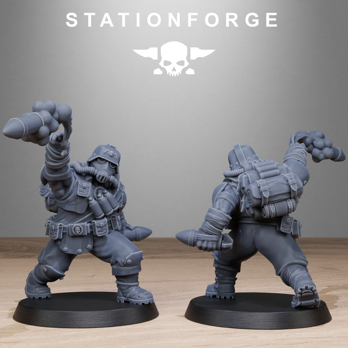 GrimGuard Jungle Fighter Mutants StationForge 3D Printed Resin Miniatures